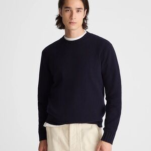Madewell Crewneck Sweater in Heritage Merino Wool Navy Blue Men’s Size M NWT